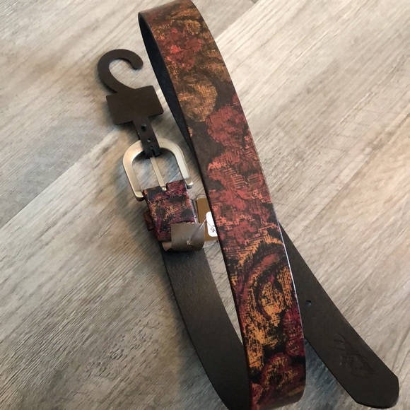 Patricia Nash Vietri Vintage Floral Brocade Leather Belt Size S NWT - Picture 5 of 16
